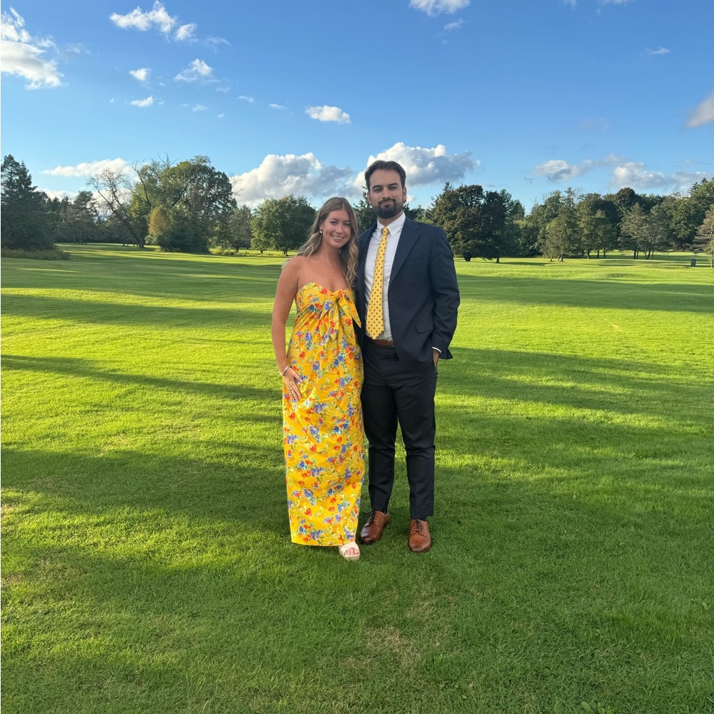 Caroline Constas Yellow Floral Maxi Dress. Only worn once
